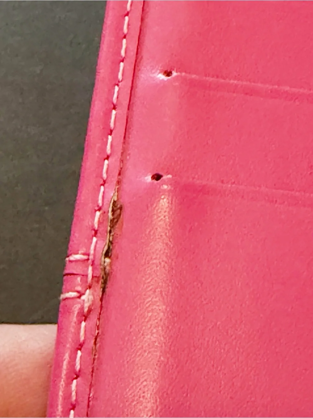 Filofax Cross Pink A7 Pocket Organizer Planner Binder 6 Ring Italian Leather